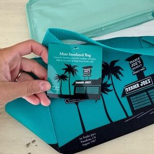 Blue mini Trader Joe’s cooler bag
